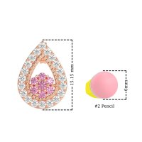 Teardrop Cluster Halo Earrings