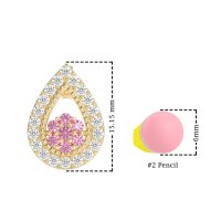 Teardrop Cluster Halo Earrings