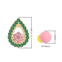 Teardrop Cluster Halo Earrings