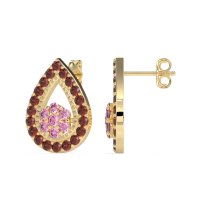 Teardrop Cluster Halo Earrings