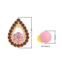 Teardrop Cluster Halo Earrings