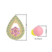 Teardrop Cluster Halo Earrings