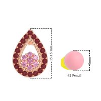 Teardrop Cluster Halo Earrings