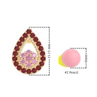 Teardrop Cluster Halo Earrings