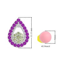 Teardrop Cluster Halo Earrings