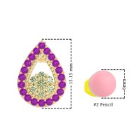 Teardrop Cluster Halo Earrings