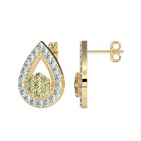 Teardrop Cluster Halo Earrings