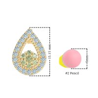 Teardrop Cluster Halo Earrings