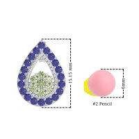 Teardrop Cluster Halo Earrings
