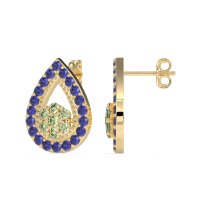 Teardrop Cluster Halo Earrings