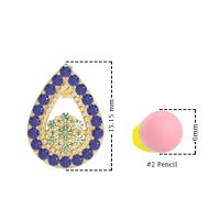 Teardrop Cluster Halo Earrings