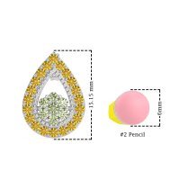 Teardrop Cluster Halo Earrings
