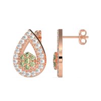 Teardrop Cluster Halo Earrings