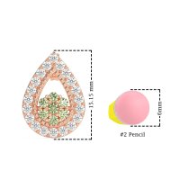 Teardrop Cluster Halo Earrings