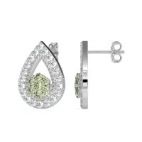 Teardrop Cluster Halo Earrings