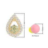 Teardrop Cluster Halo Earrings