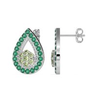 Teardrop Cluster Halo Earrings