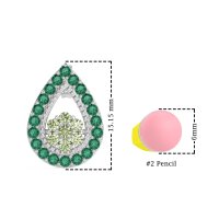 Teardrop Cluster Halo Earrings