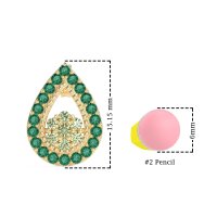 Teardrop Cluster Halo Earrings