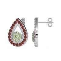 Teardrop Cluster Halo Earrings