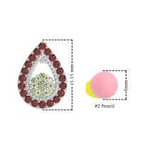 Teardrop Cluster Halo Earrings