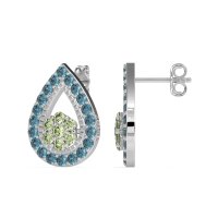 Teardrop Cluster Halo Earrings
