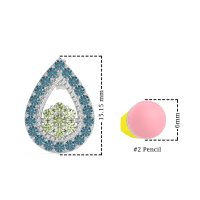 Teardrop Cluster Halo Earrings