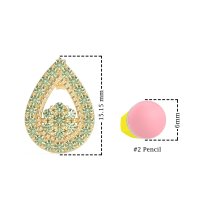 Teardrop Cluster Halo Earrings