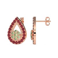 Teardrop Cluster Halo Earrings