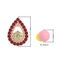 Teardrop Cluster Halo Earrings