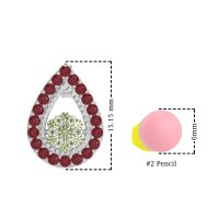 Teardrop Cluster Halo Earrings