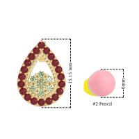 Teardrop Cluster Halo Earrings