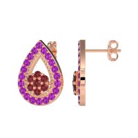 Teardrop Cluster Halo Earrings