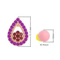 Teardrop Cluster Halo Earrings