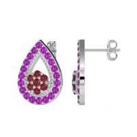 Teardrop Cluster Halo Earrings