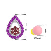 Teardrop Cluster Halo Earrings