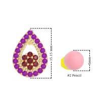 Teardrop Cluster Halo Earrings