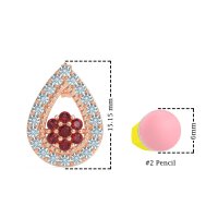 Teardrop Cluster Halo Earrings