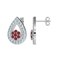 Teardrop Cluster Halo Earrings