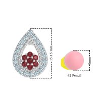 Teardrop Cluster Halo Earrings