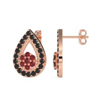 Teardrop Cluster Halo Earrings