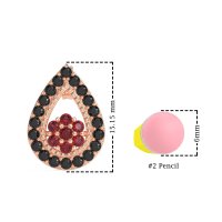 Teardrop Cluster Halo Earrings