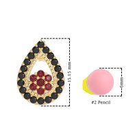 Teardrop Cluster Halo Earrings