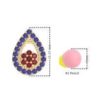 Teardrop Cluster Halo Earrings