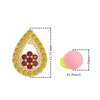 Teardrop Cluster Halo Earrings