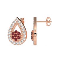 Teardrop Cluster Halo Earrings