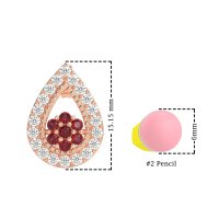 Teardrop Cluster Halo Earrings