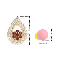 Teardrop Cluster Halo Earrings