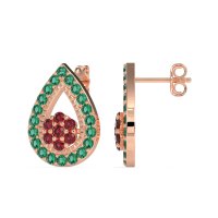 Teardrop Cluster Halo Earrings