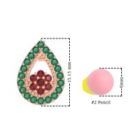 Teardrop Cluster Halo Earrings